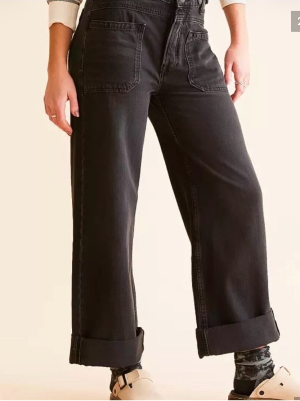 We The Free Palmer Wide-Leg Jeans in Black